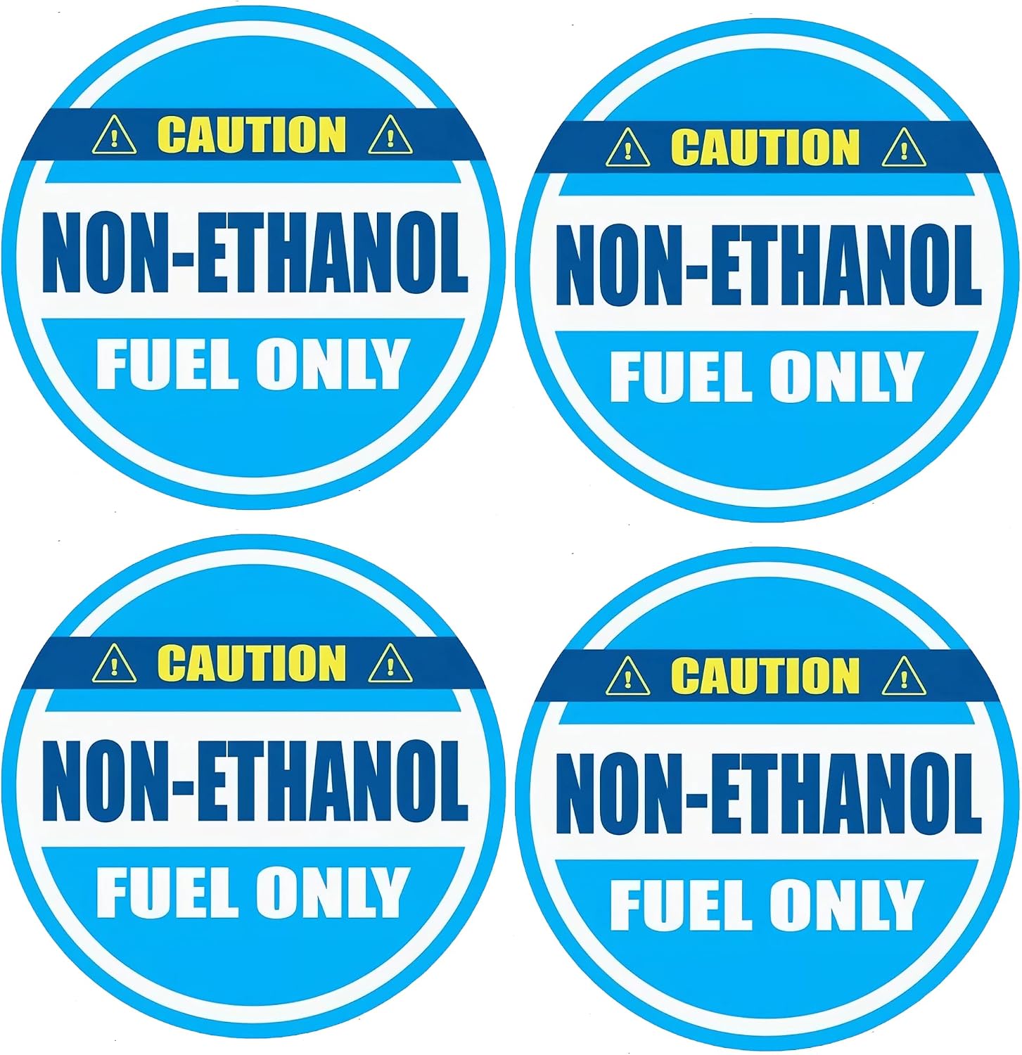 4Pack Non-Ethanol Fuel Only Decal Self Adhesive Sticker for ‌Car Truck Gasoline Gas Tank Can Weatherproof