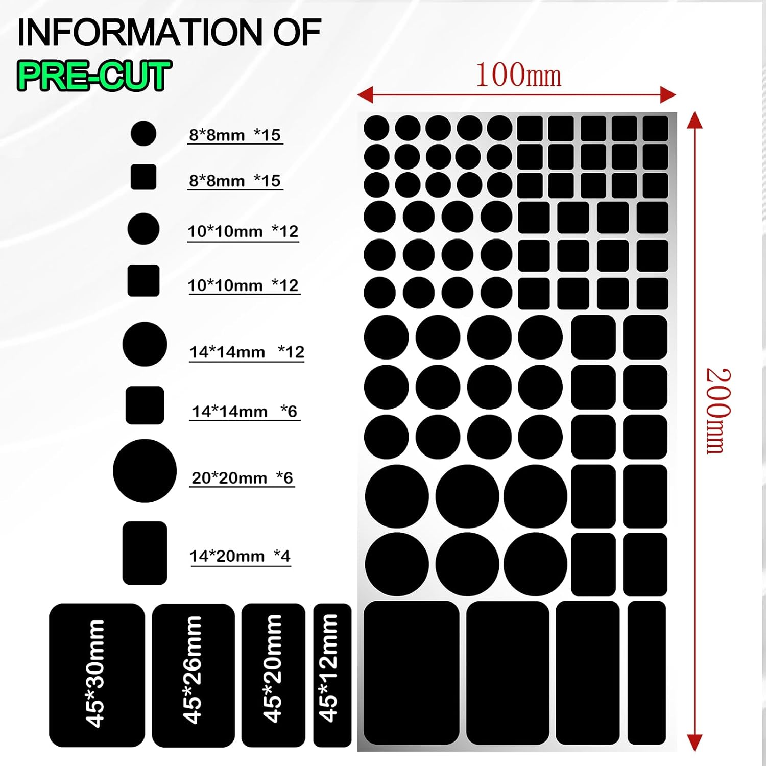 LED Light Blocking Stickers,Blackout Stickers for Electronic,2 Sheets LED Light Blocking Covers, LED Covers Blackout, Dimming 100% of LED Lights, (1 Cut Out + 1 Uncut)